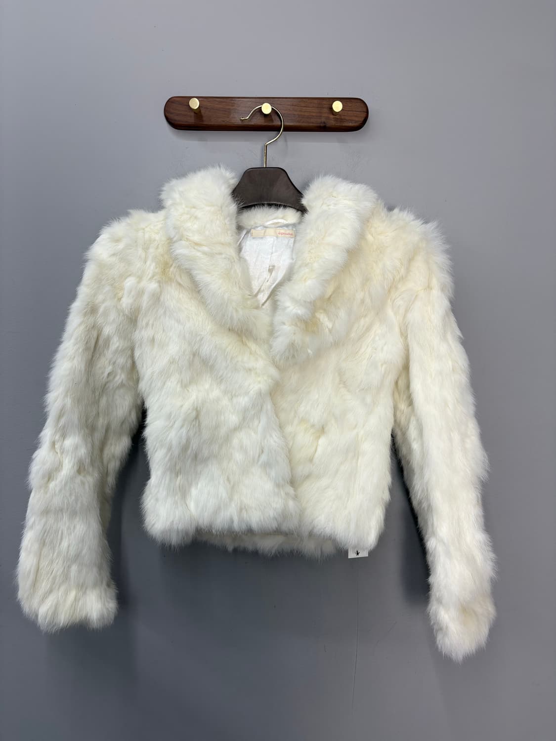 épuda 일본 빈티지 토끼 털 퍼 크롭 자켓 A3453 상품이미지2