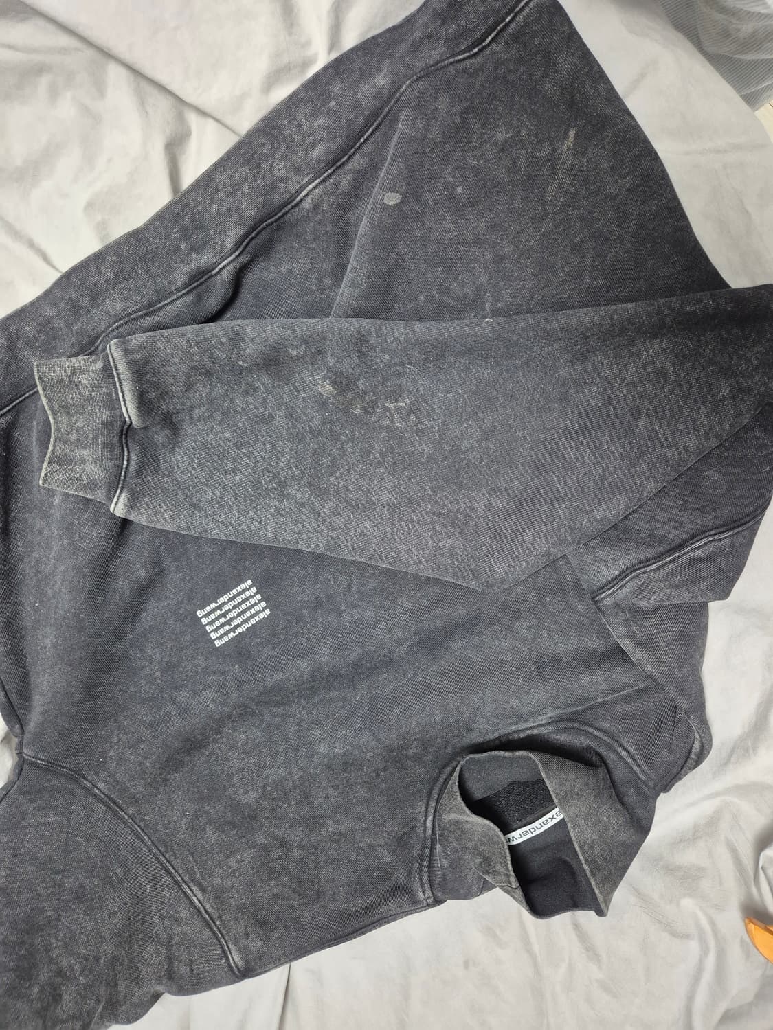 (마지막가격수정)알렉산더왕 애시드 워시 코튼 하이 넥 풀오버 맨투맨 L 상품이미지4