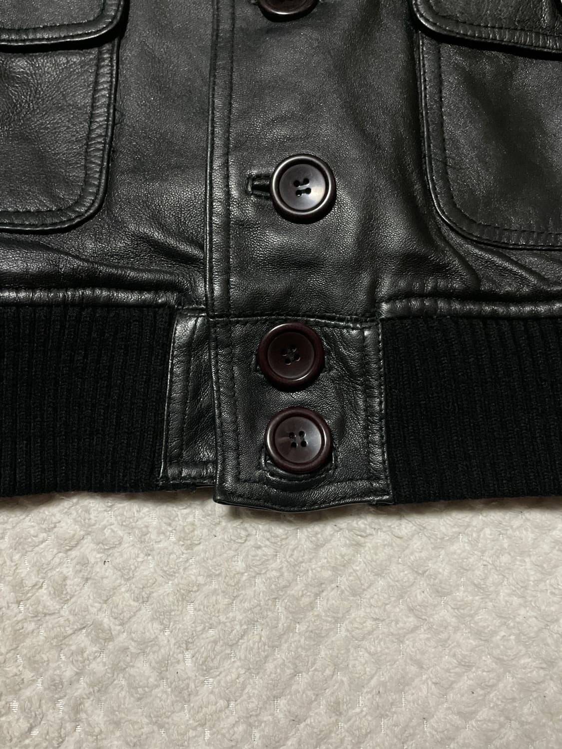 TOPMAN 웨스턴 무드 램스킨 양가죽 G-1 레더 자켓 상품이미지5