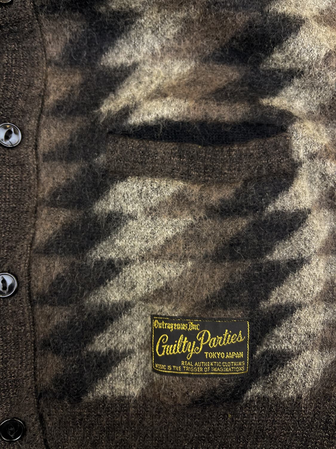 와코마리아 12aw 다이아몬드 모헤어 가디건 상품이미지7