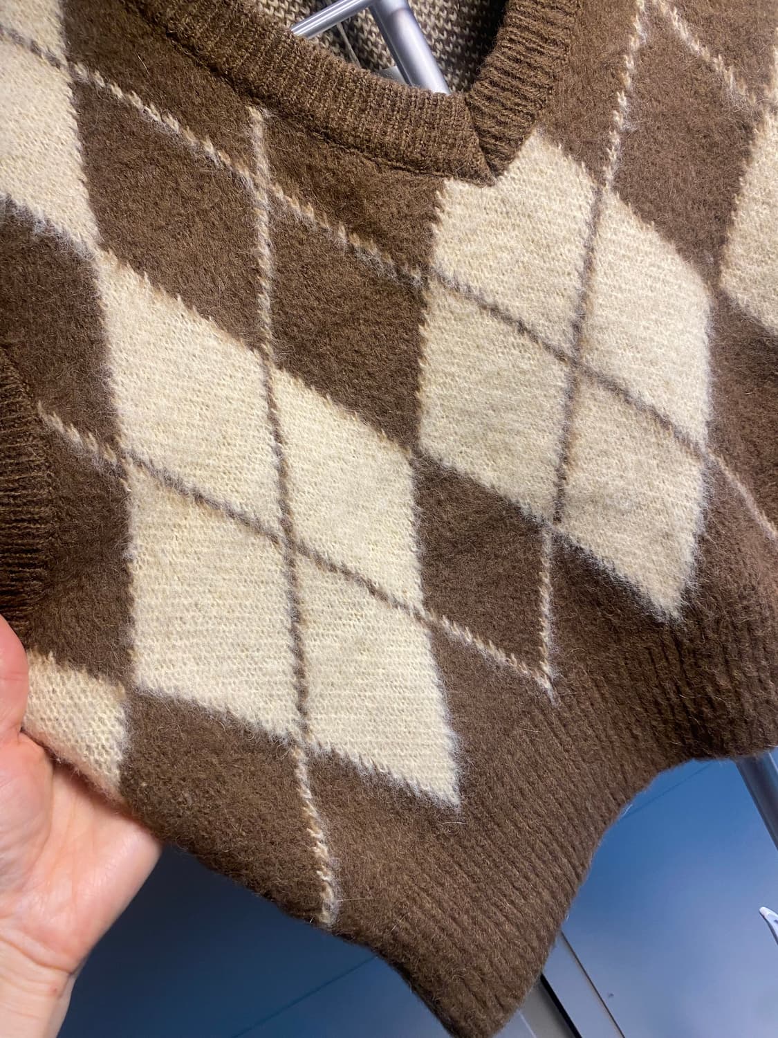 COVETBLAN 아가일 니트 조끼 FREE(새상품) 상품이미지3