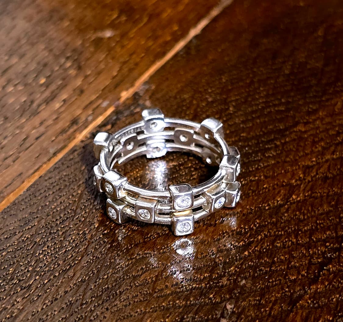 🇺🇸모던한 실버 925 은 세줄 bold ring 상품이미지2