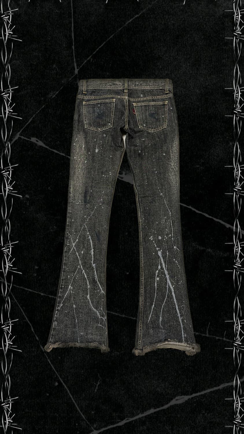 None Vkei Cut out Sludge boot cut pants 상품이미지2
