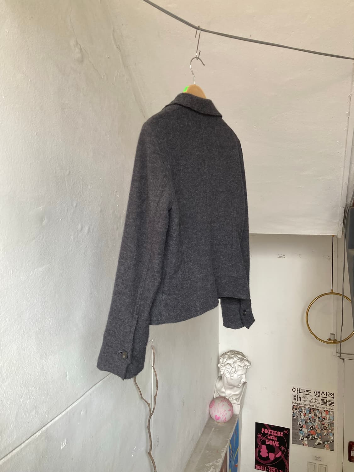 웨스턴 y2k 러플 울 플리츠 숏자켓 상품이미지7