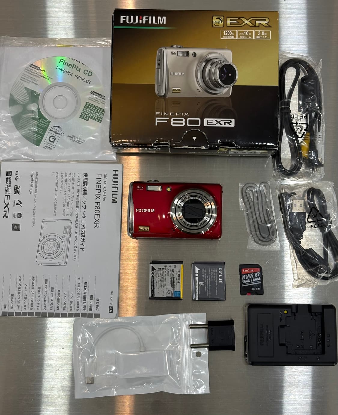 New배터리/풀박)후지필름 파인픽스 f80exr 레드 빈티지디카 상품이미지2