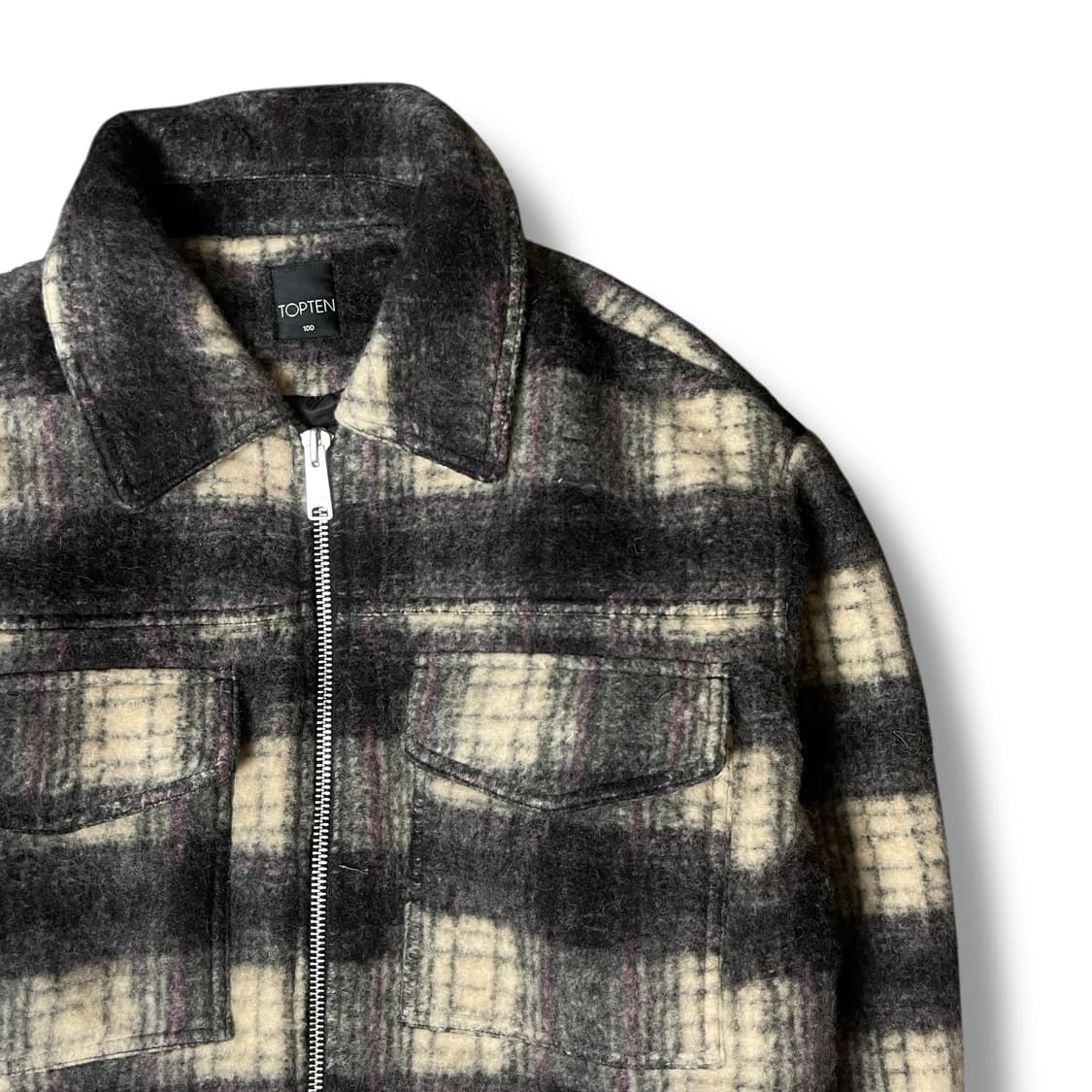 탑텐 울블렌드 부클 투포켓 집업 자켓 100 상품이미지3