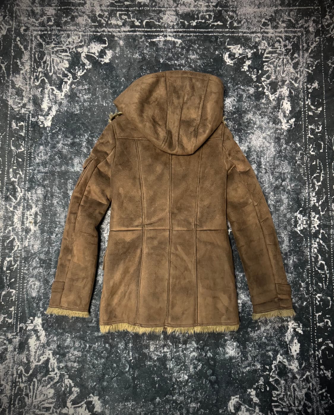 00s Mode Dark Brown Fur Buckle Jacket 상품이미지5