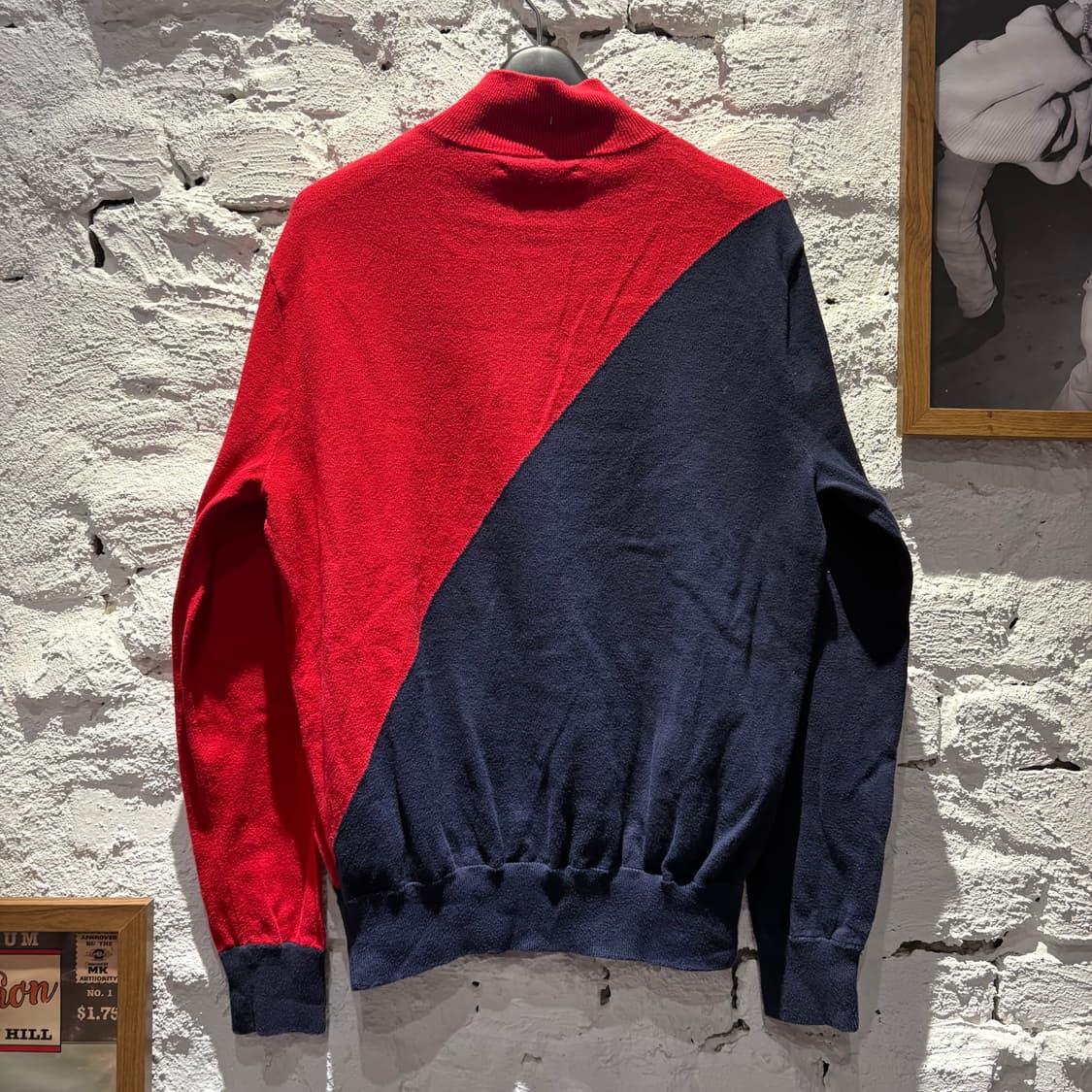 폴로 사선 포인트 니트집업 상품이미지2