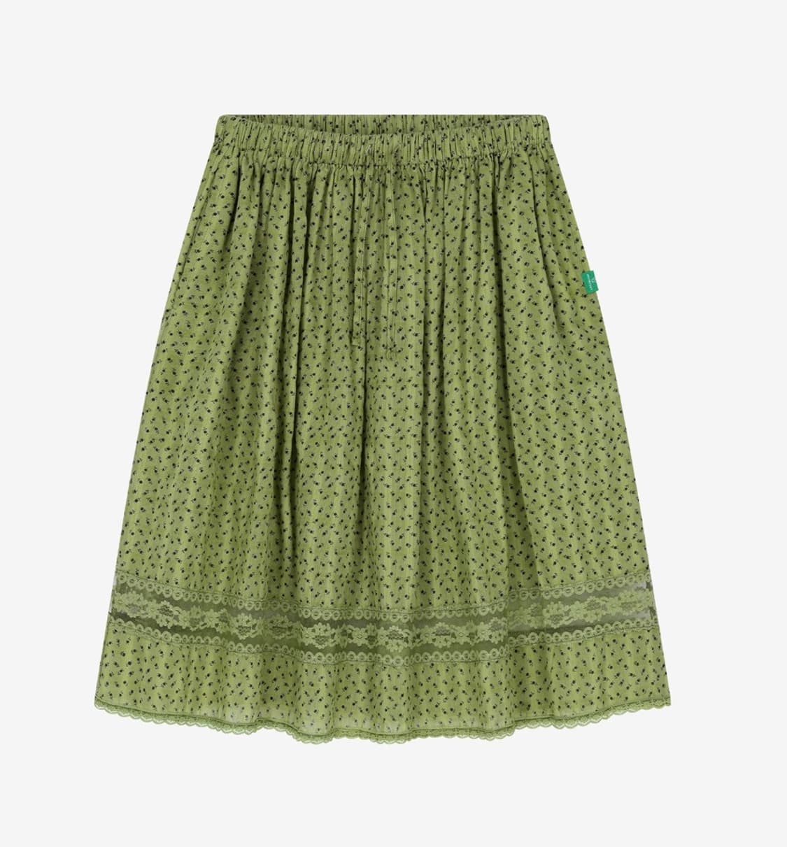 노컨텐츠 Garden midi sk leaf green 스커트 상품이미지1