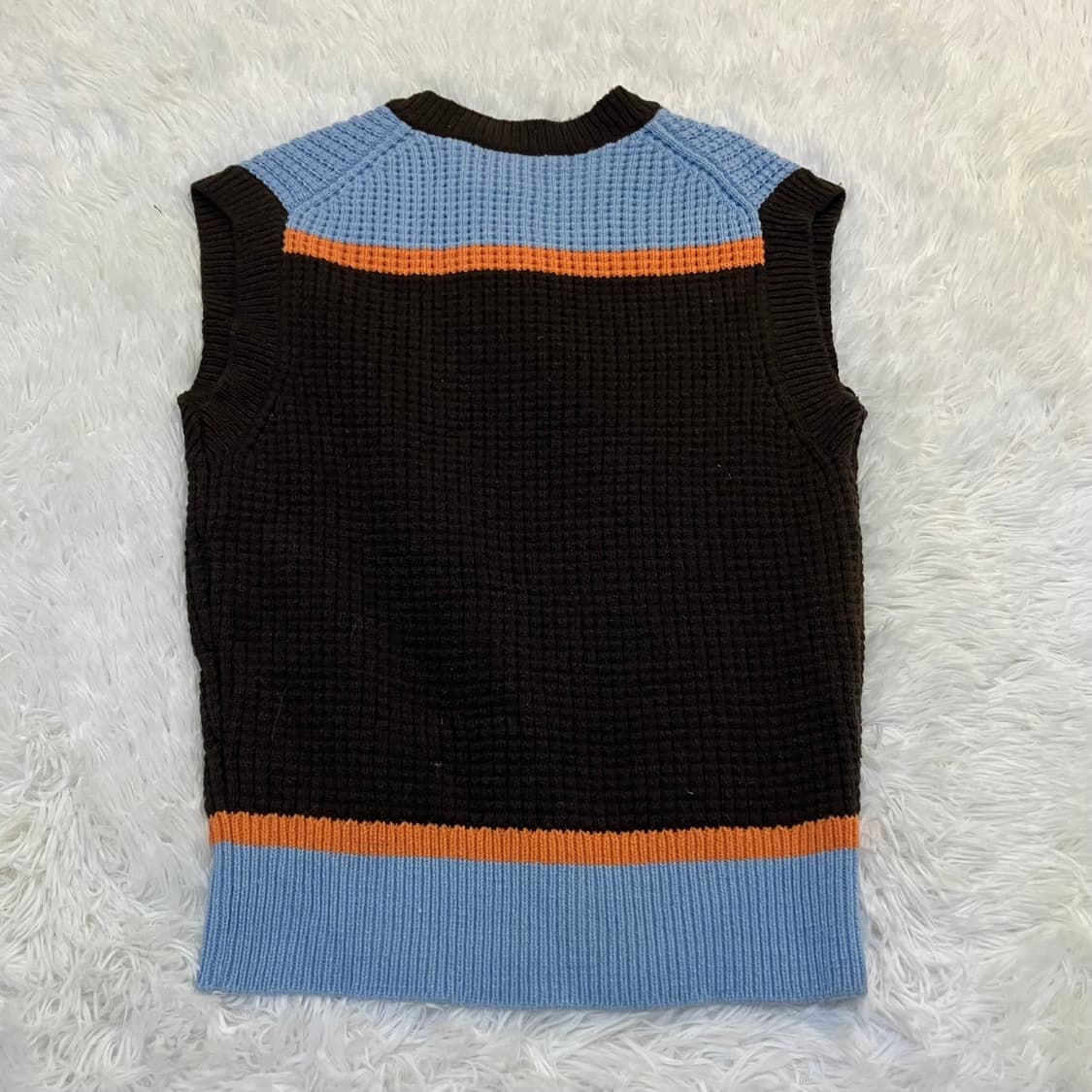 빈티지 초코 브라운 스카이 유니클로 니트 조끼 801 y2k 스트릿 갸루 상품이미지2