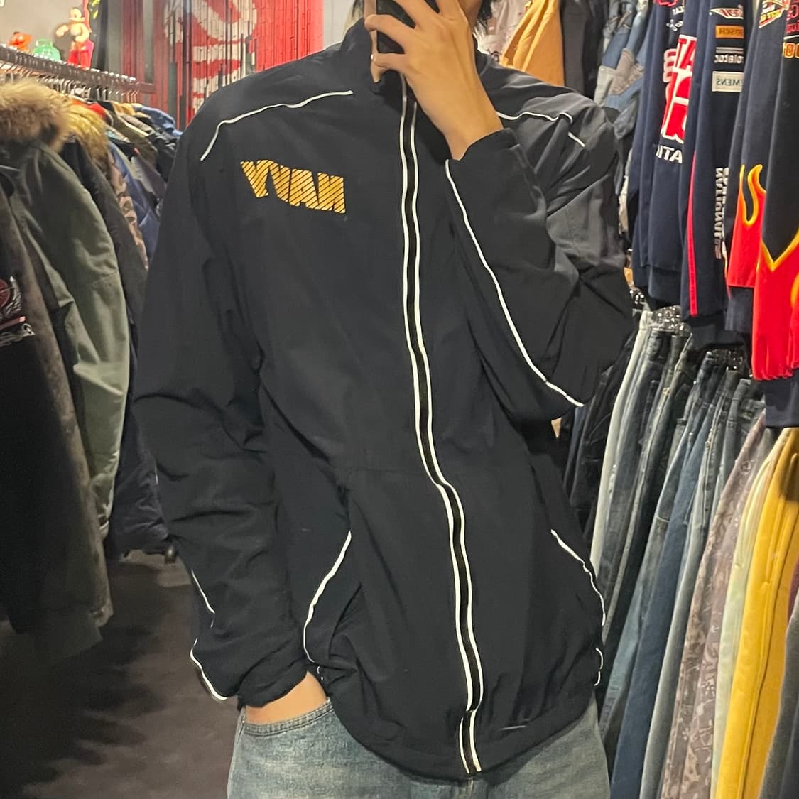 [IM]IPFU Navy 해군 바람막이 자켓 상품이미지4