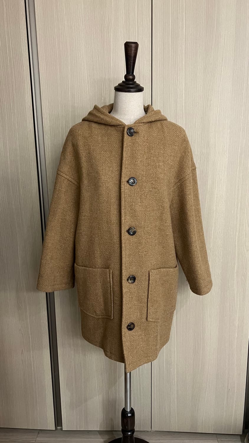 A.P.C. 아페쎄 정품 프렌치 무드 브라운 후드 울 코트 xs 55 상품이미지6