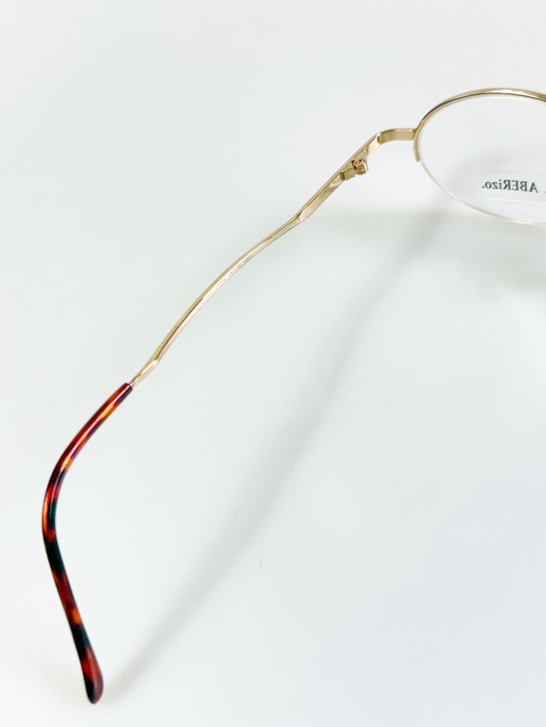 G.ABERizo 골드 오벌 반무테 메탈 빈티지 안경 상품이미지7