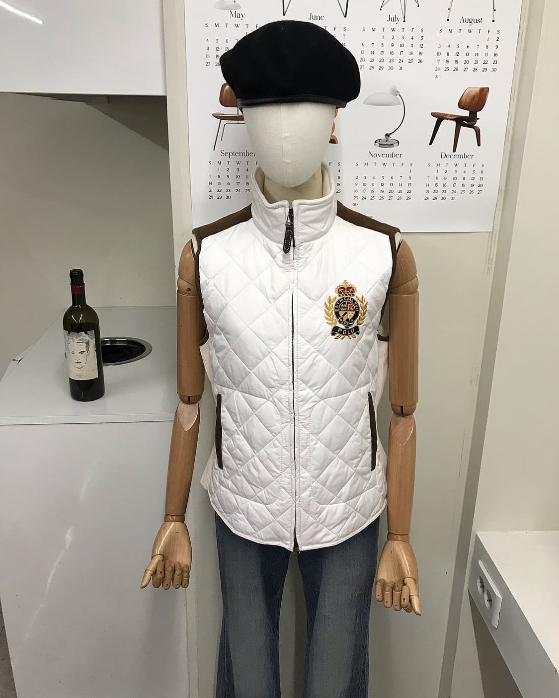 폴로 자수 패치 퀼팅 베스트 자켓 상품이미지8