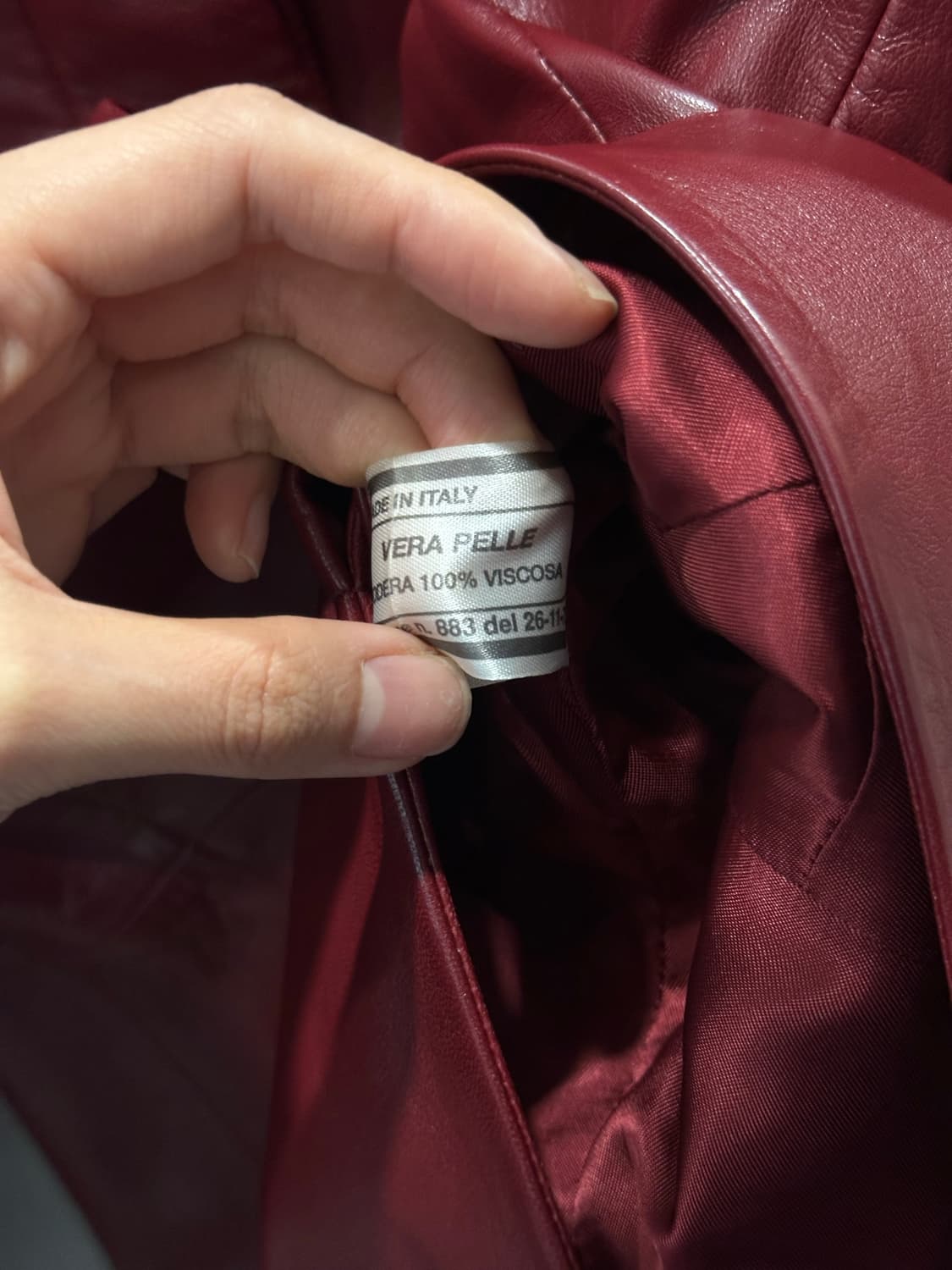 빈티지 이태리 레드 가죽자켓 상품이미지6