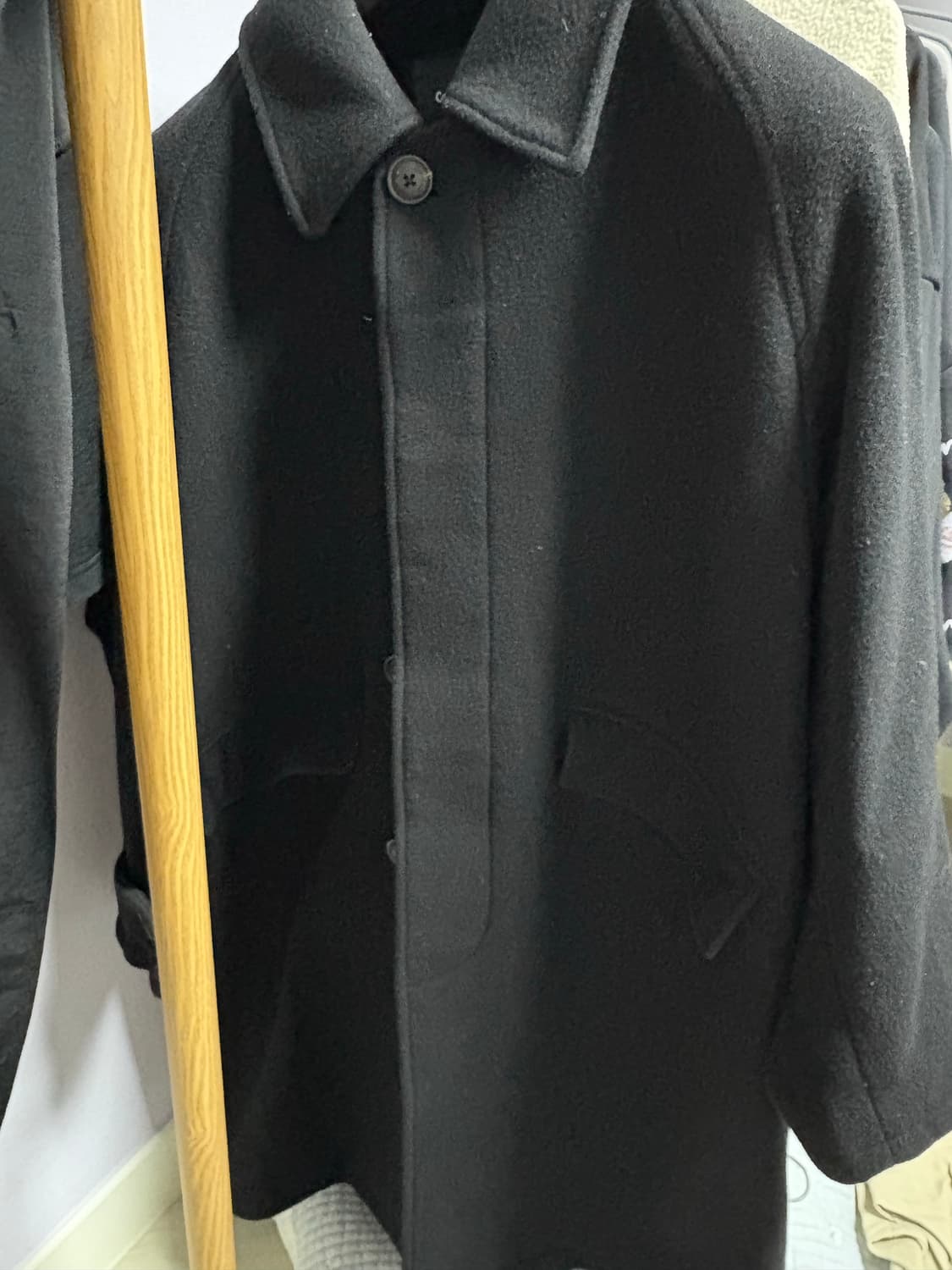 커버낫 울 발마칸 코트 S 상품이미지4