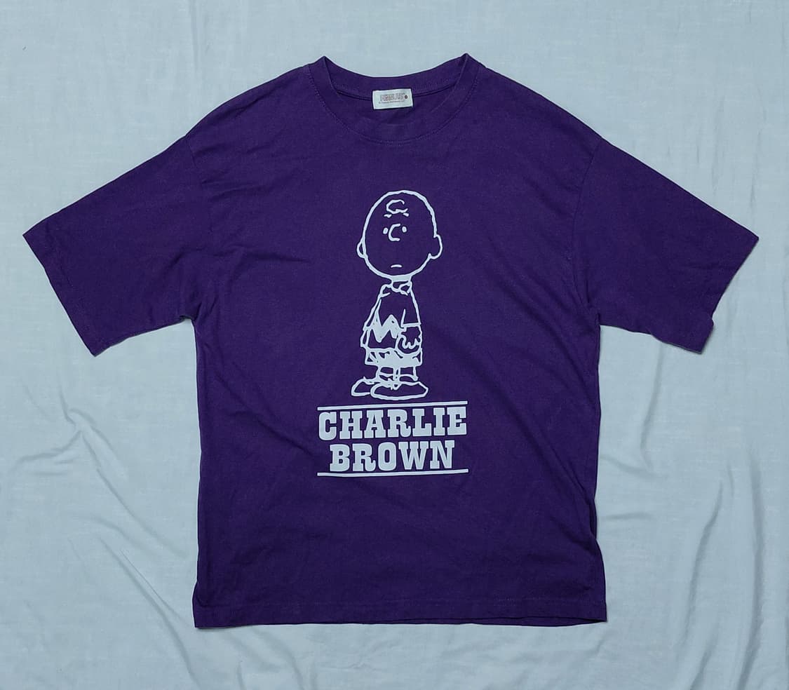 (S) Peanuts 찰리 브라운 그래픽 반팔 티셔츠 - 정식 라이선스 상품이미지1