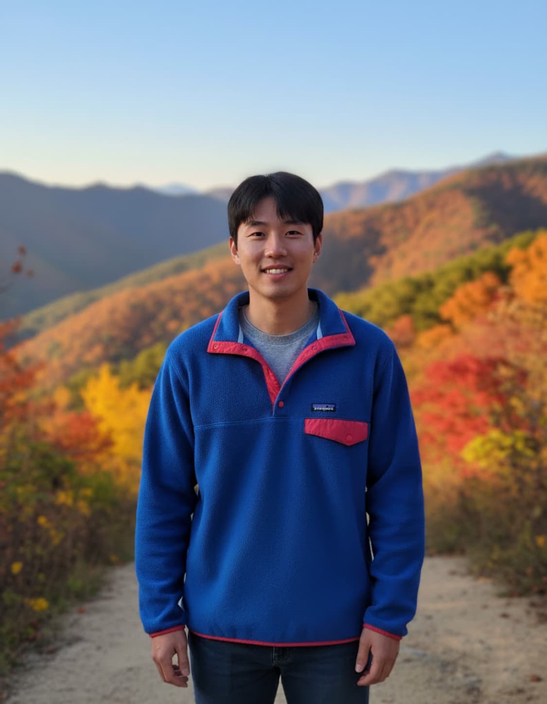 파타고니아 신칠라 스냅티 풀오버 블루 레드트림 M사이즈 상품이미지2