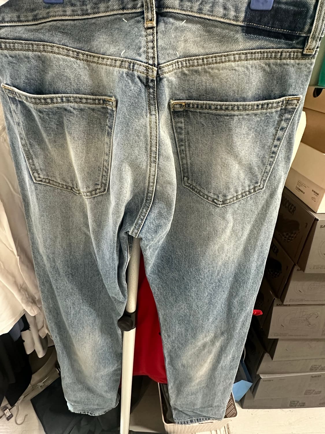 [30] 메종 마르지엘라 슬립 테크닉 레귤러핏 데님 팬츠 블루 상품이미지10