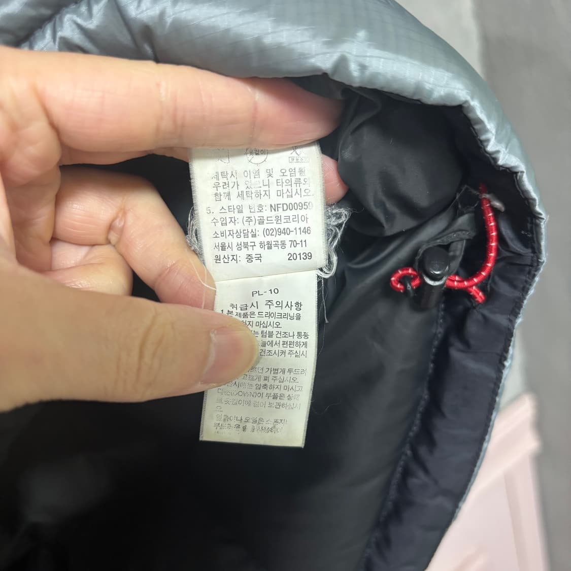 노스페이스 800 로체 구스다운 패딩 그레이 상품이미지4