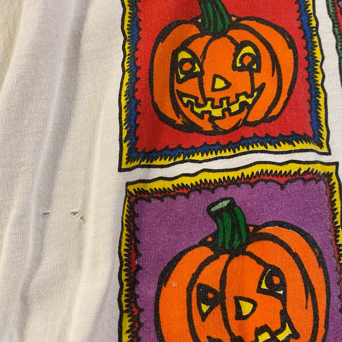 미국 빈티지 유니크 할로윈 호박 프린팅 반팔티 락티셔츠 상품이미지6