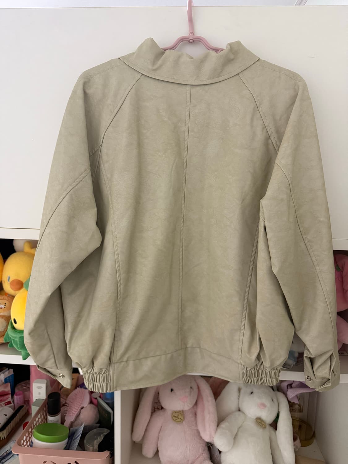 제니오 zaenio 에밀리 레더자켓 (샌드 아이보리) 상품이미지7