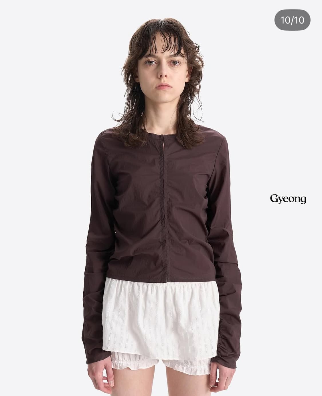 경 (Gyeong) Sheer Jacket Brown 2사이즈 상품이미지2