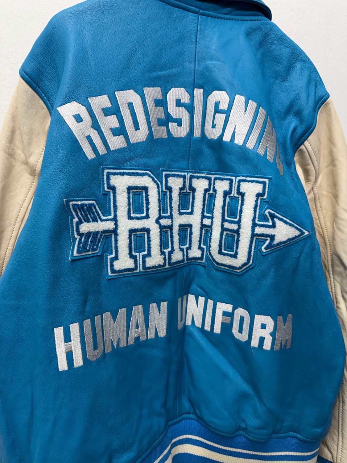 정품) 자라 x 루이지 레더 블루 야구 점퍼 스타디움 자켓 L 상품이미지6