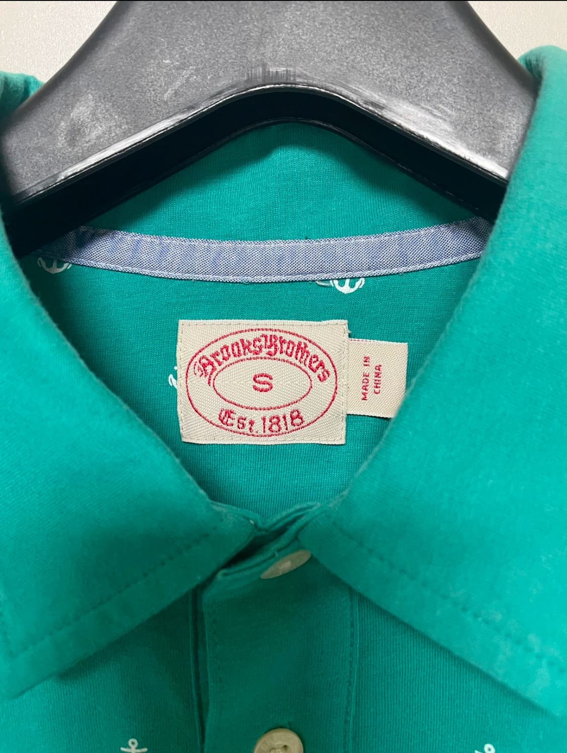 Brooks Brothers 앵커 패턴 반팔 카라티 S 사이즈 상품이미지2