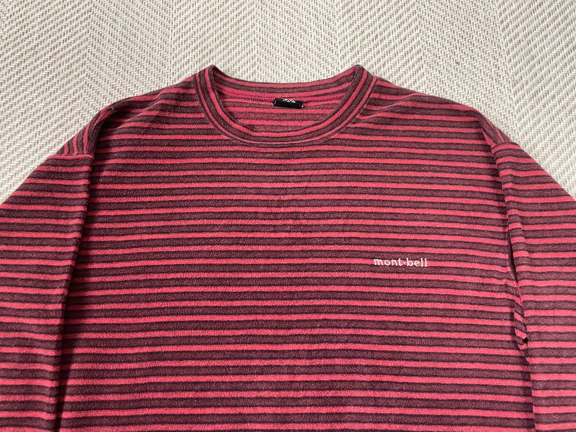 몽벨 플리스 스트라이프 롱슬리브  J03524 상품이미지2