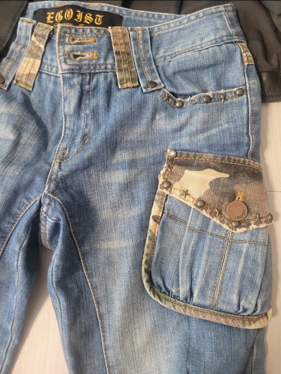 [EGOIST 카고 포켓 데님 팬츠 판매해요] 상품이미지4