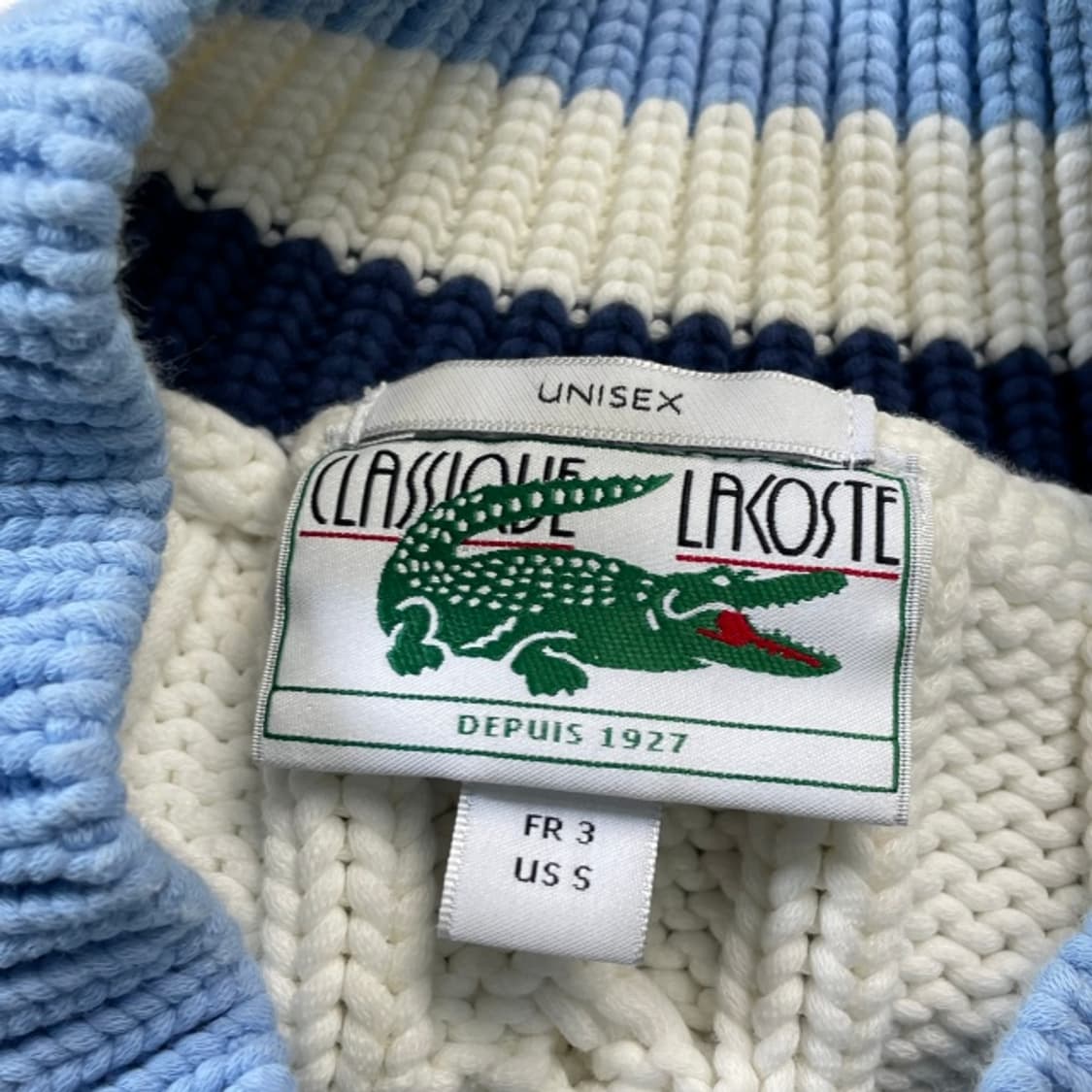 90 라코스테 꽈배기 니트  상품이미지3
