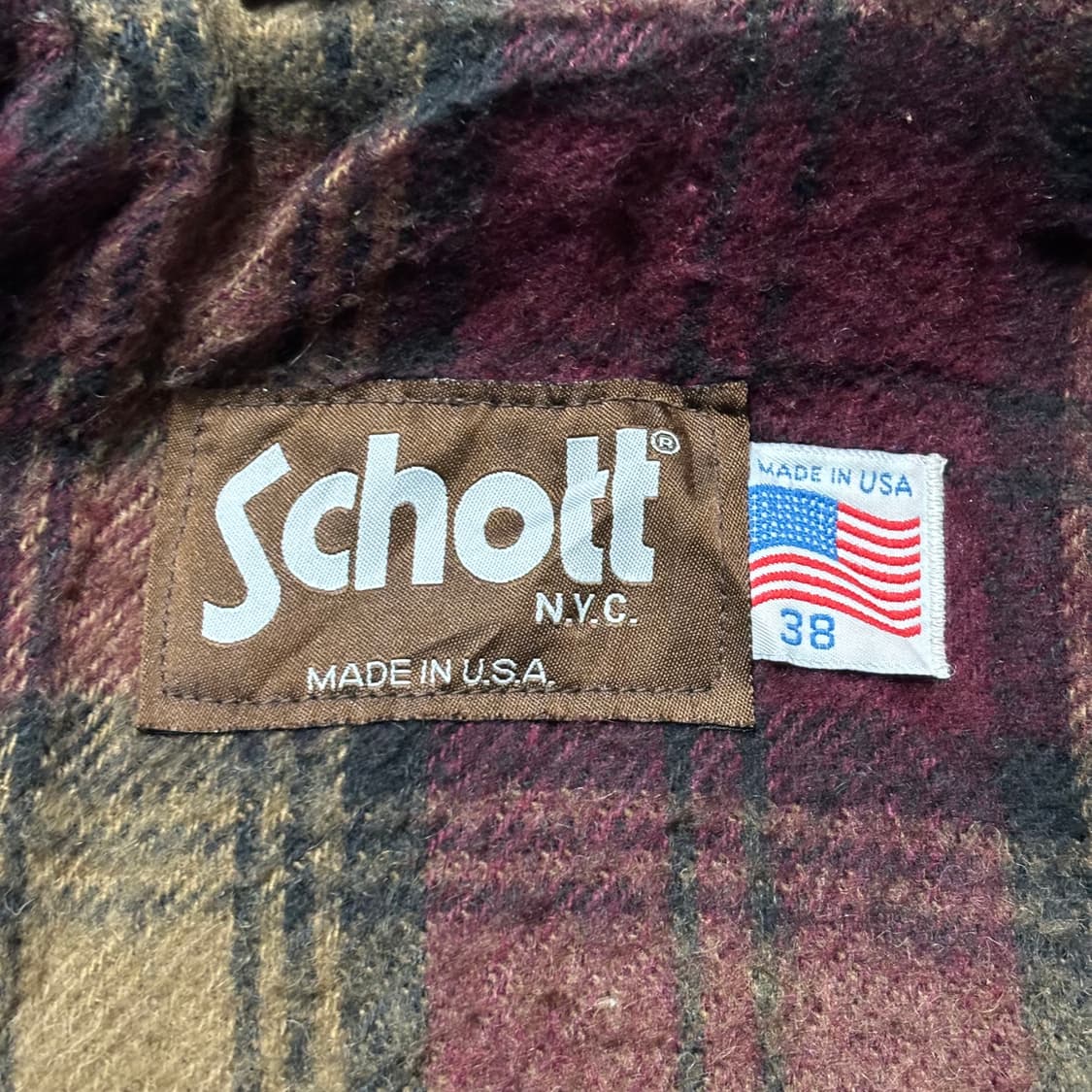 Schott Leather Jacket USA Brown  상품이미지7