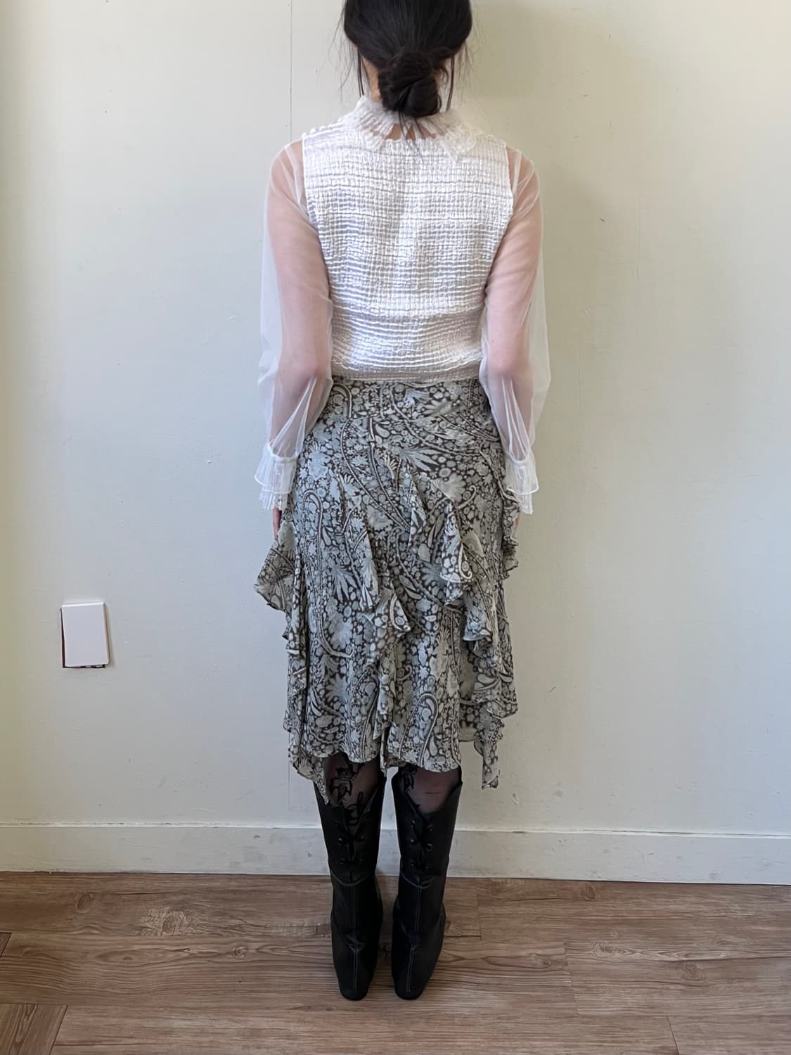 apres jour 시스루 레이스 탑 상품이미지10