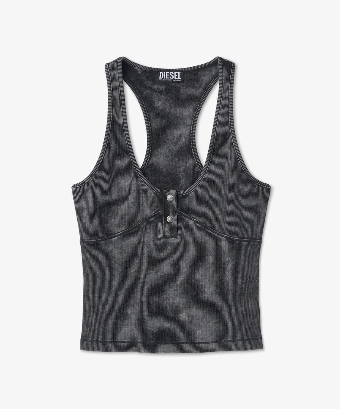 디젤 여성 T 애니스 민소매 티셔츠 - 블랙 s 상품이미지1