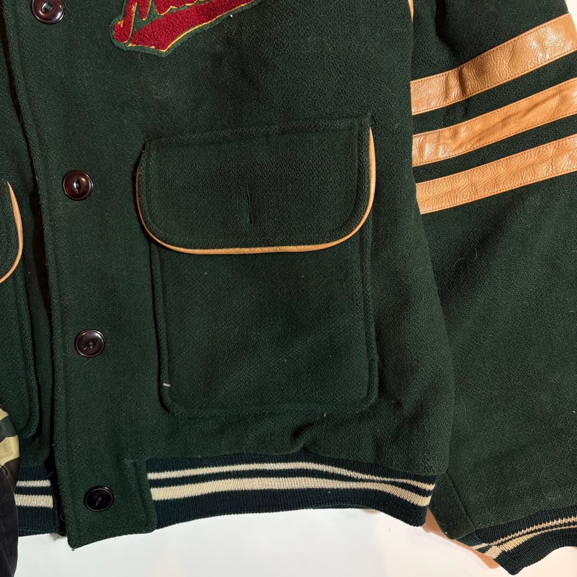 미키 마우스 마스터스 그린 바시티 자켓 상품이미지4