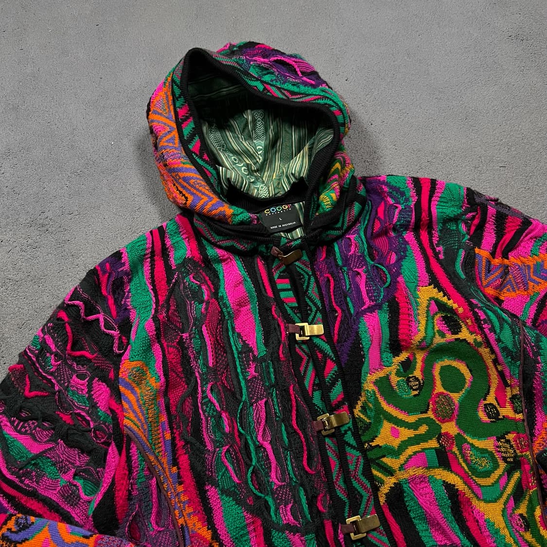 COOGI 쿠지 케이블 니트 후드 가디건 상품이미지2