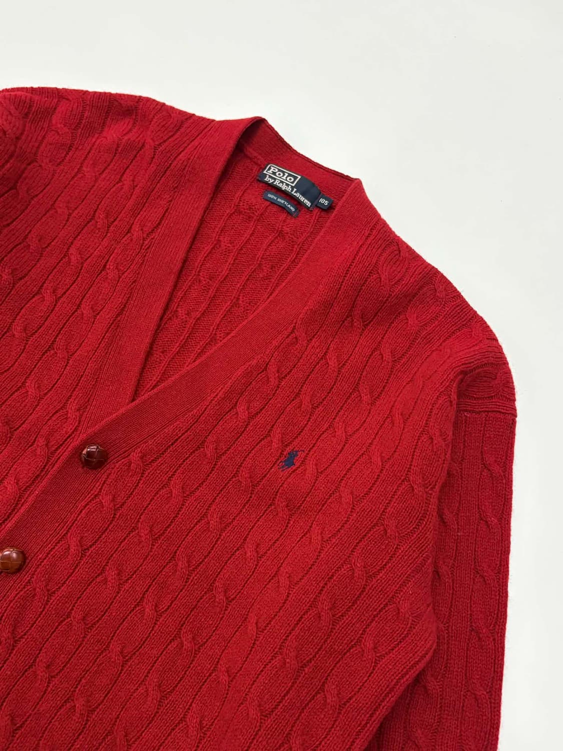 [105] 폴로 랄프로렌 셰틀랜드 울 케이블 니트 가디건 상품이미지5