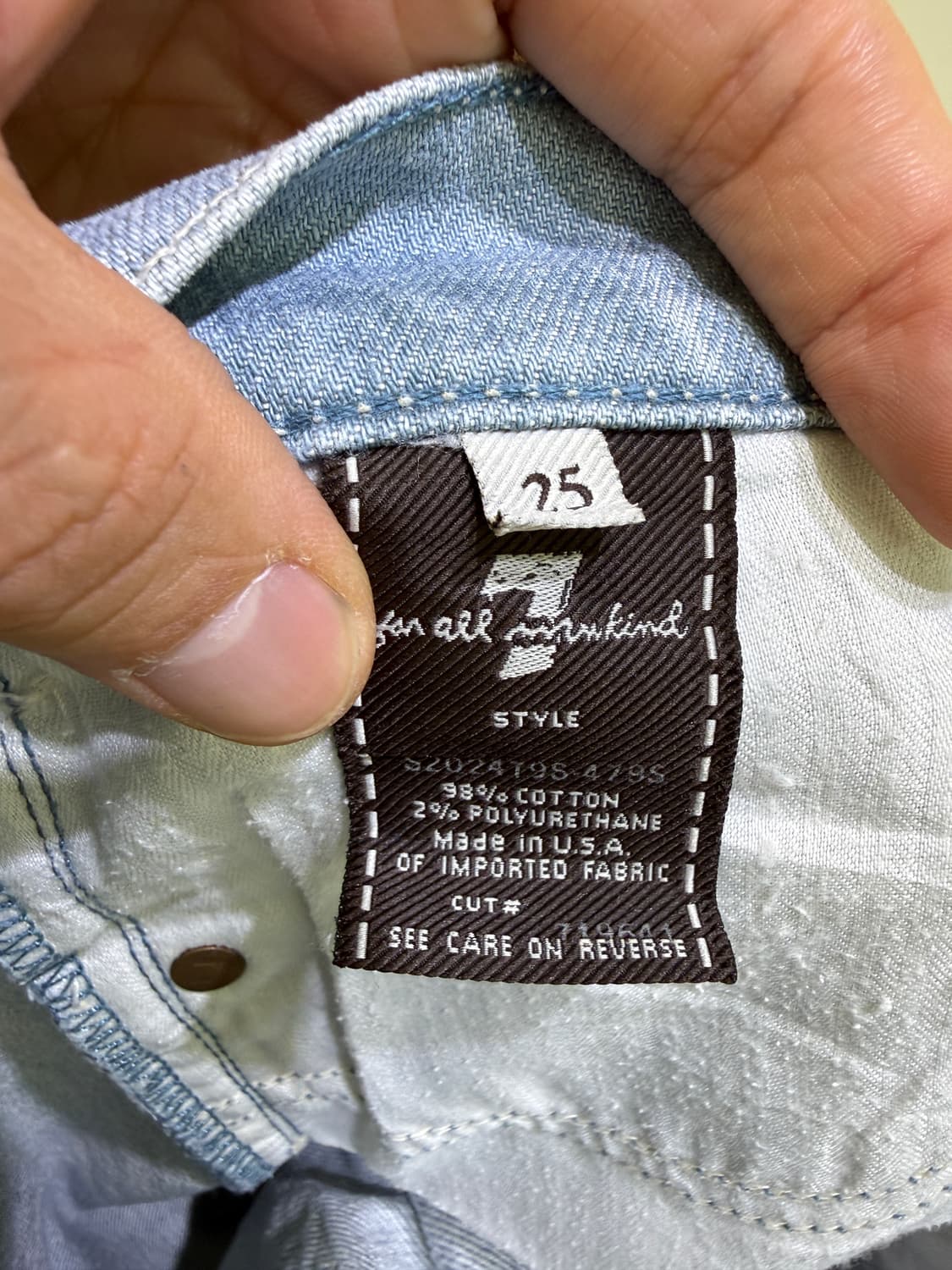 7 FOR ALL MANKIND (Made in USA)데님 카프리팬츠 상품이미지6