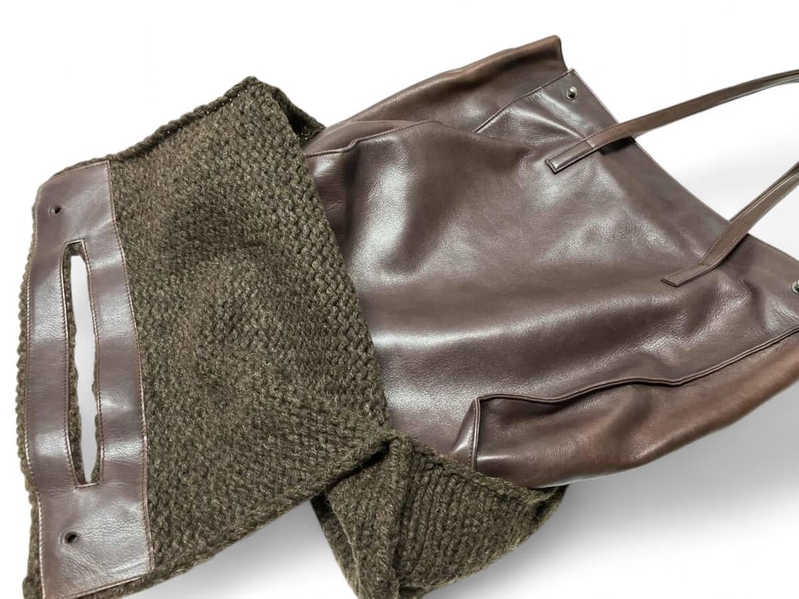 드리스 반노튼 니트 레더 레이어드 숄더백 상품이미지6