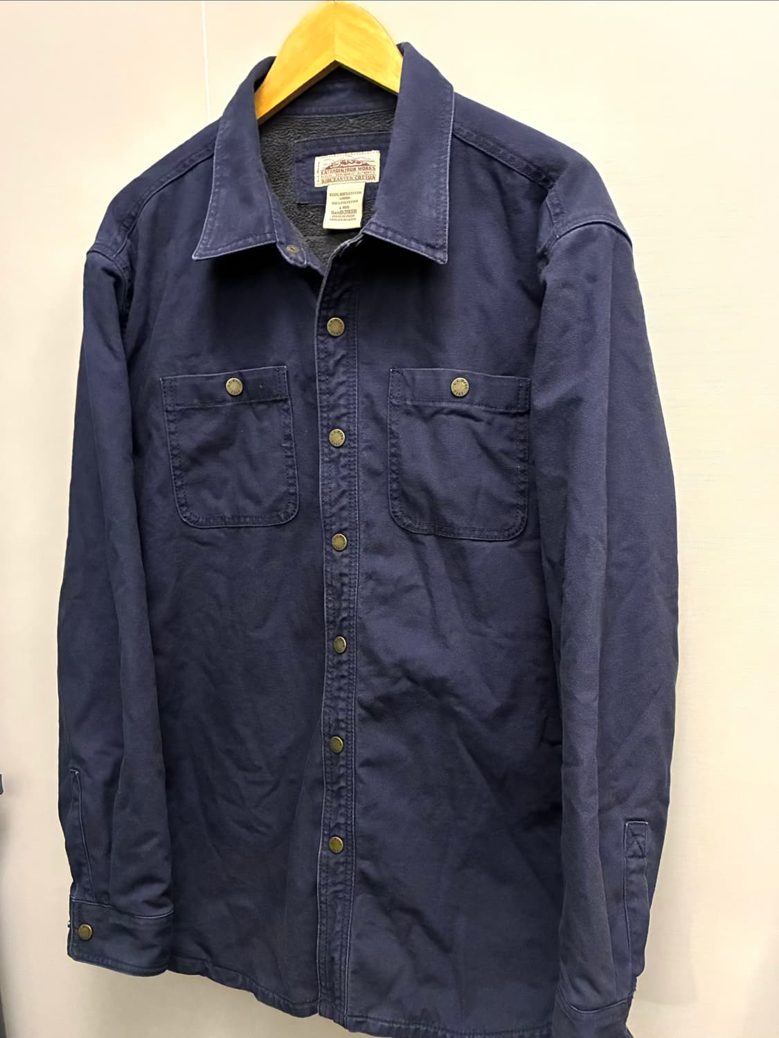 (XL)00s L.L. BEAN 엘엘빈 캔버스 코튼 플리스 워크셔츠자켓 상품이미지3