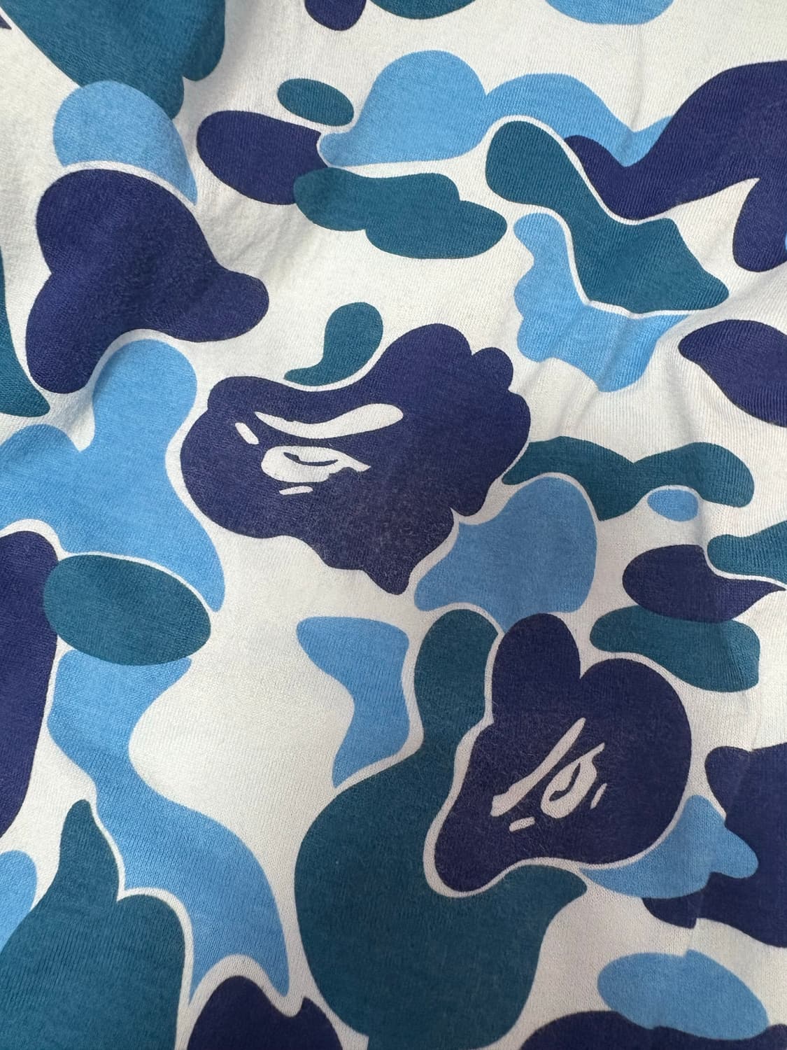 베이프 ABC 카모 컬리지 티셔츠 라이트블루 상품이미지5