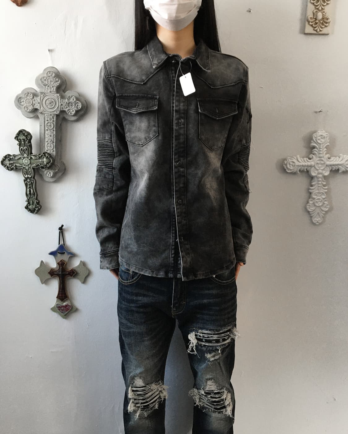 Biker mood washing jacket 상품이미지8