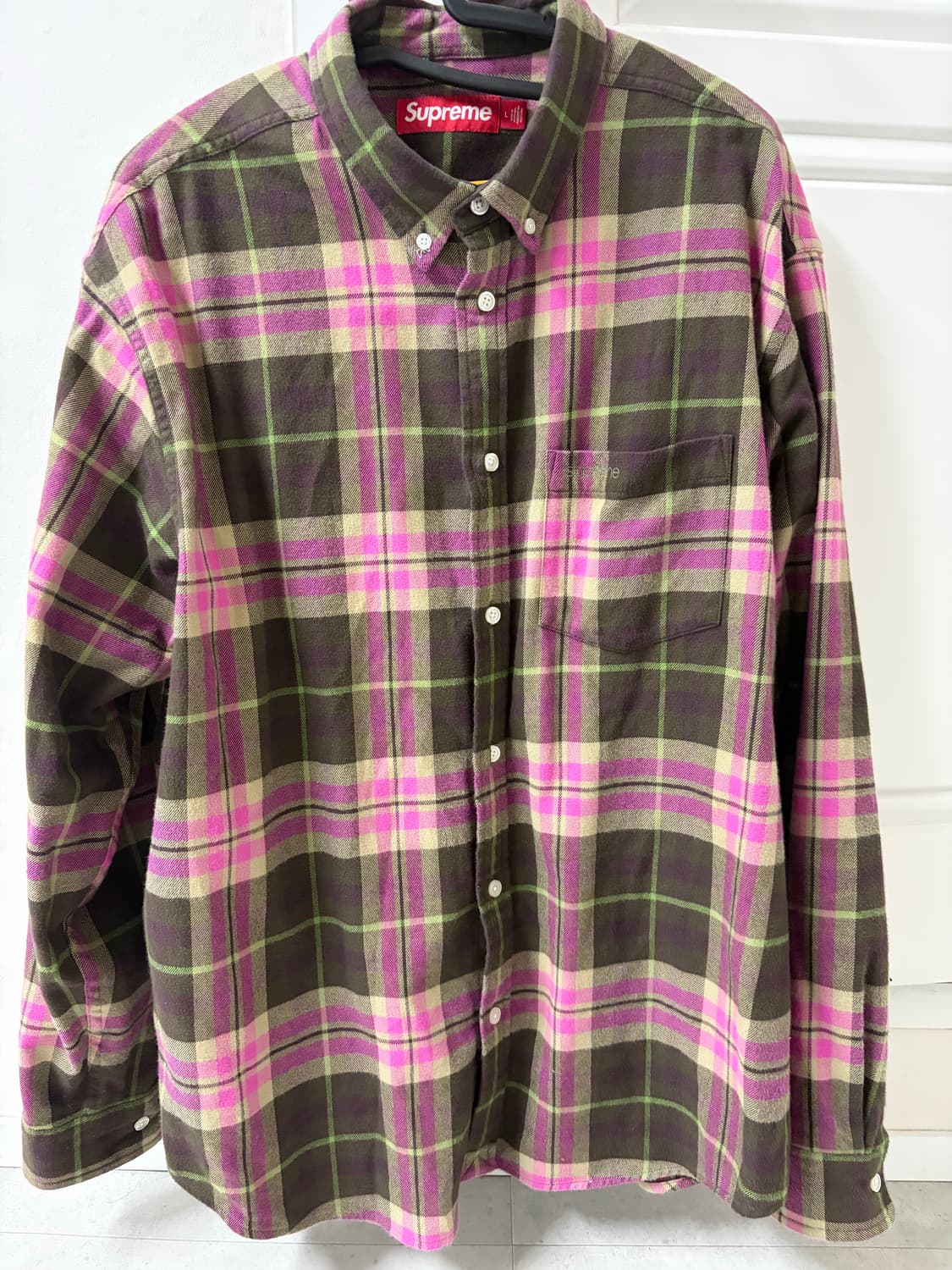 슈프림 플레이드 플란넬 셔츠 브라운 - 25FW 상품이미지1