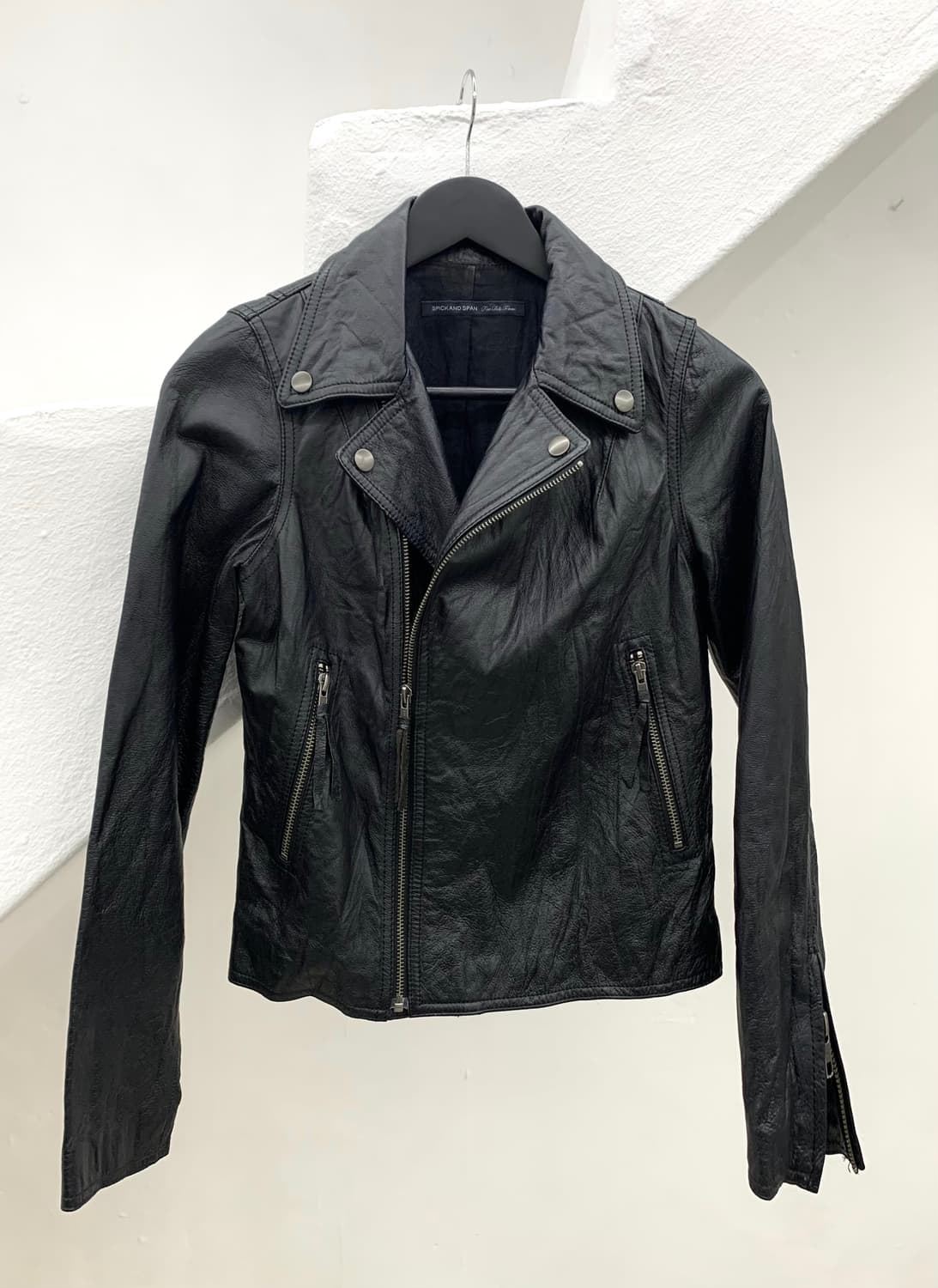 Double rider full zip lambskin leather  상품이미지2
