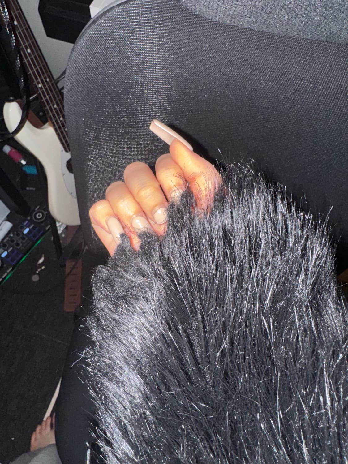 오픈와이와이 리버시블 퍼자켓 블랙 상품이미지2