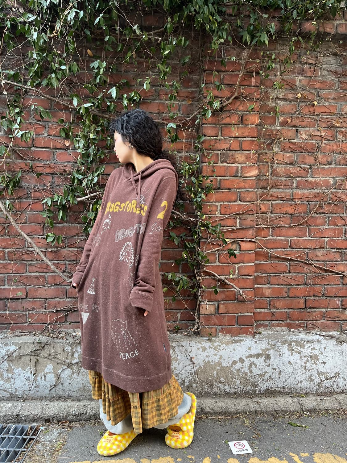 drugstores 인디안 캐릭터 후드 원피스 상품이미지4