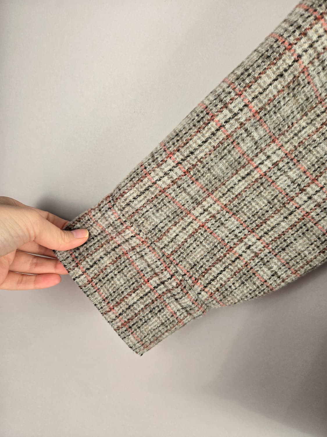 [무료배송]온앤온 F 여성 안감 누빔 울 혼방 체크 코트 상품이미지3