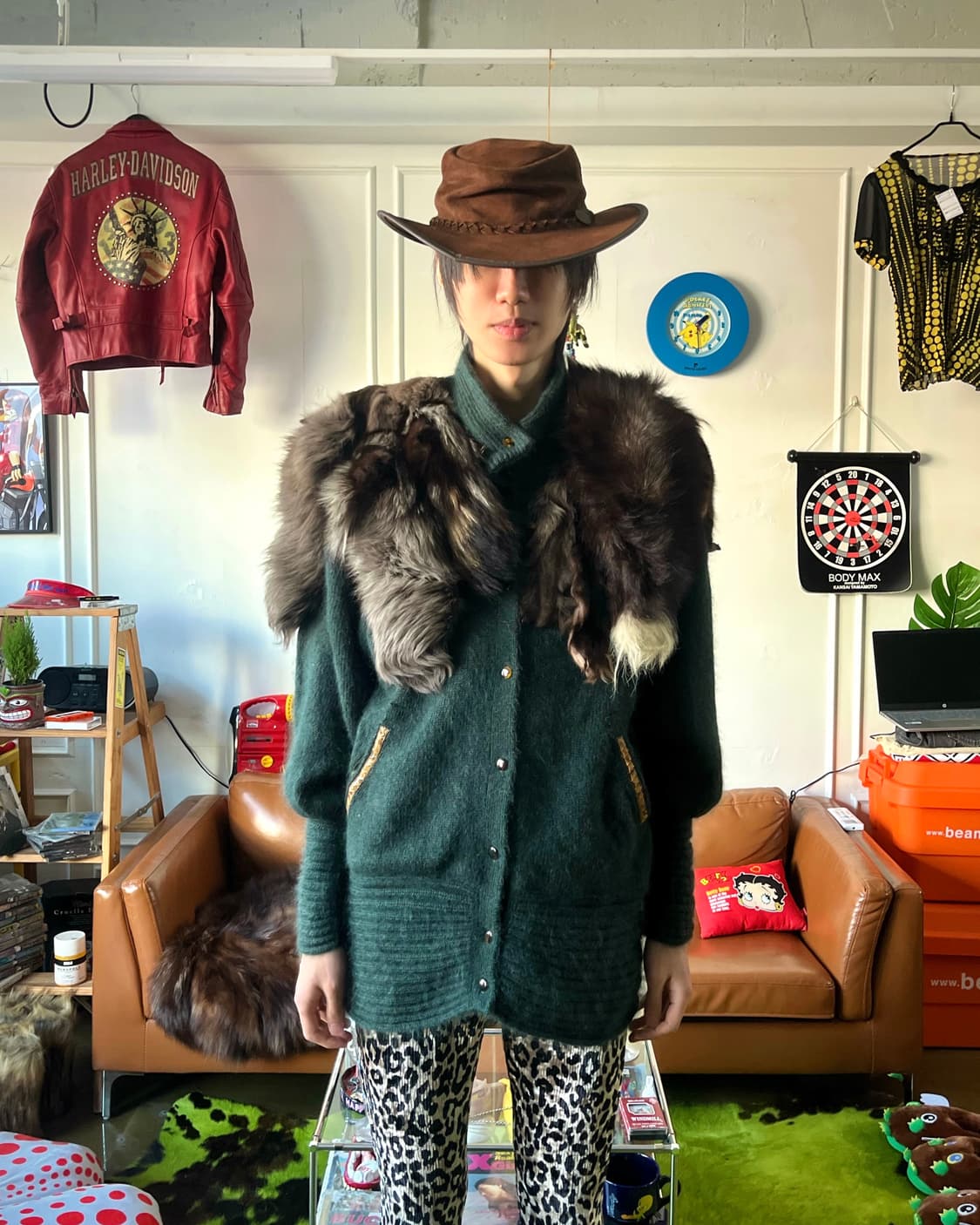 G.K 伊太利喜 Archive Real Fox Mohair Jacket 상품이미지2