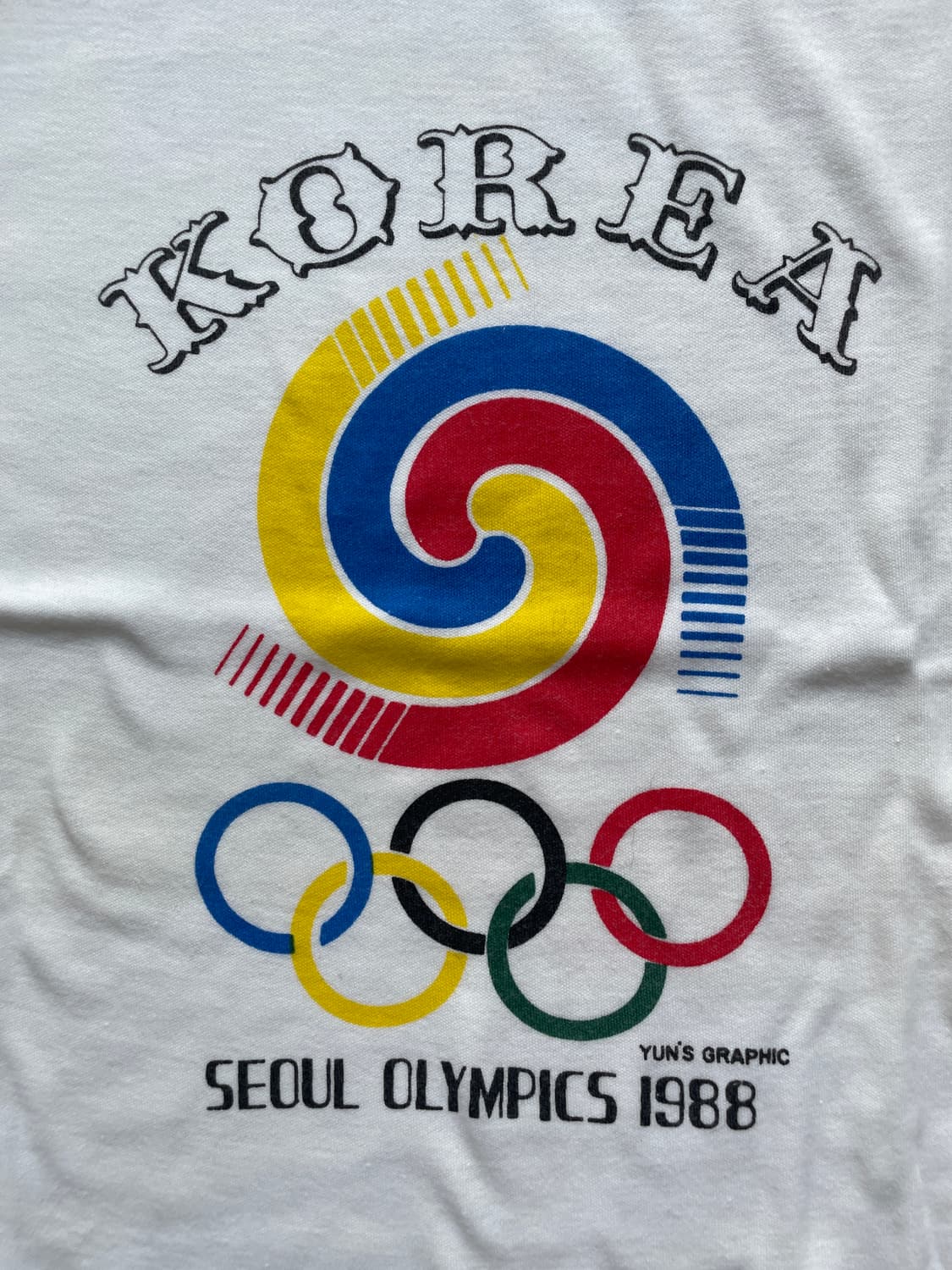 80s 88 서울 올림픽 로고 링거 티셔츠 상품이미지5
